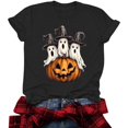 thumbnail image 4 of JOANKDMI Witches Hat Ghost Graphic T-Shirts for Women Cute Halloween Pumpkin Short Sleeve Crewneck Fall Tops Casual Loose Fit Holiday Party Tees Novelty Shirts, 4 of 9