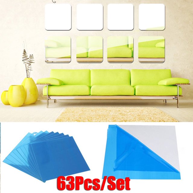 Espejo decorativo para sala de estar, 63 piezas