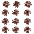 thumbnail image 1 of Fiudx Flores Navideñas, Adornos Brillantes para El Árbol, Coronas Decorativas, Adornos para Cajas de Regalo, Decoración para Interiores y Exteriores, Esencial para Celebraciones Navideñas, Paquete de, 1 of 3
