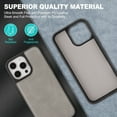 thumbnail image 2 of ShellTech for iPhone 16 Pro Case Magnetic Premium Leather Case Compatible with MagSafe Slim Cover Shockproof Protective Matte Back Wireless Charging,Gray, 2 of 10