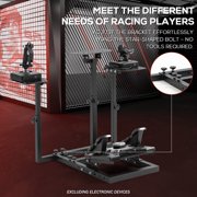 Supllueer Flight Simulator Racing Wheel Stand Cockpit with Triple Multiple Shift Lever Panels Fits Logitech X52 PRO Thrustmaster