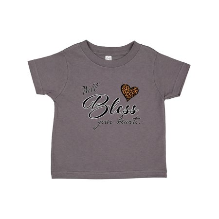 

Inktastic Well Bless your Heart with Leopard Print Gift Toddler Boy or Toddler Girl T-Shirt