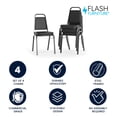 thumbnail image 3 of Flash Furniture Hercules Series Adult Size Trapezoidal Stacking Banquet Chairs, Set of 4, Black, 3 of 19