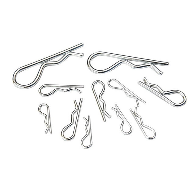 UPGRATOR 150pcs Heavy Duty Wire Lock Cotter Pin R Shape Silver White Use