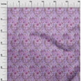 thumbnail image 3 of oneOone Viscose Jersey Violet Fabric Batik Craft Projects Decor Fabric Printed By The Yard 60 Inch Wide, 3 of 5