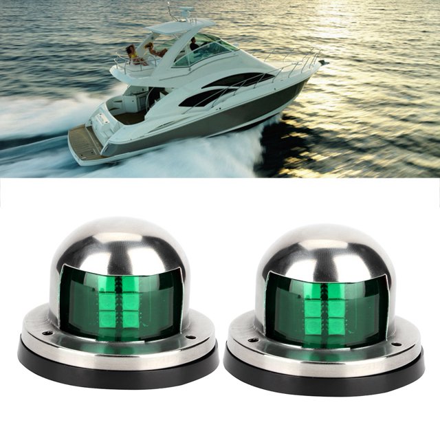 Lámpara de señal de navegación, 2 piezas de iluminación LED de 12 V, luz de señal de navegación, lámpara para barco, confiabilidad excepcional