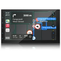 Haudio 7" Wireless Double Din Car Stereo with HD Touchscreen, CarPlay & Android Auto In-Vehicle Smart Touchscreen Stereo, BT5.0, GPS Navigation（Without Backup Camera)