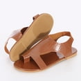 thumbnail image 6 of Penkiiy Womens Flat Adjustable Strap Sandals With Casual Slides and Split Toes Style for Lady Summer 38 Brown, 6 of 7