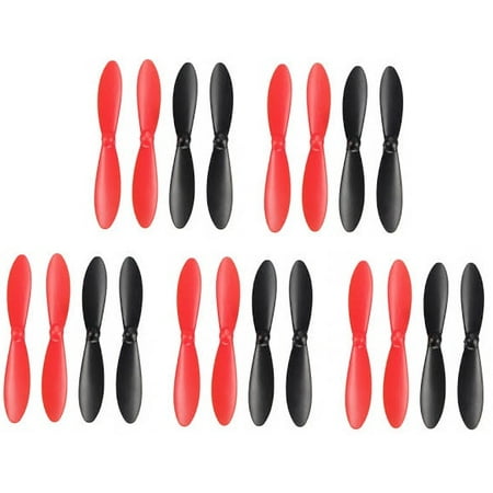 Image of HobbyFlip Propeller Blades Props Rotor Set Main Blades Black H107-A35 Compatible with X-Drone Nano H107R 5 Pack
