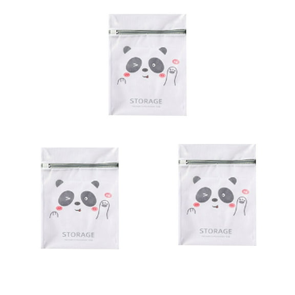 MISSMILE 3Pcs Laundry Bag,ABS Plastic Zipper Laundry Basket,Durable Mesh Laundry Bags for Easy Drainage,Convenient Mesh Wash Bags