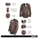 thumbnail image 3 of Camisa Manga Larga Estilo Wrangler Bordada Lisa Para Hombre, 3 of 4