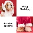 thumbnail image 6 of Santa Claus Dog Costume 14.56X9.44in Christmas Pet Apparel with Red Velvet Trim for Small Medium Dogs, 6 of 6