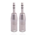 thumbnail image 1 of 2 Pcs 6.35mm 1/4 Inch Stereo Cable Trs To 3Pin Xlr Adapter Male To Male, 1 of 9