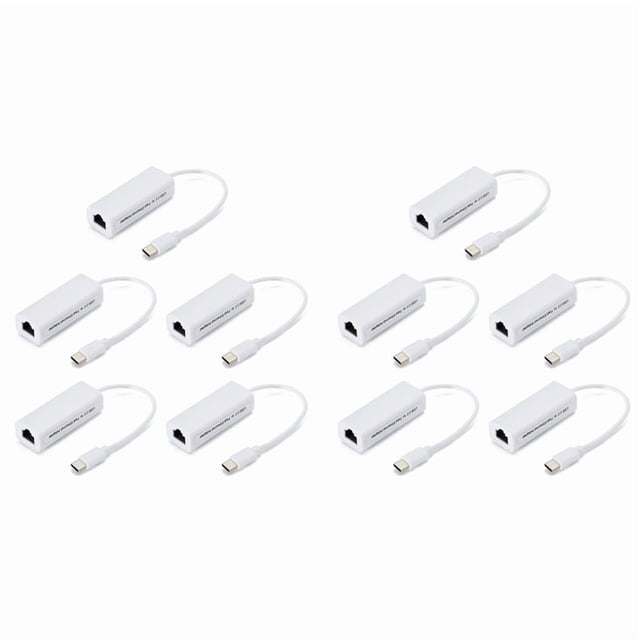 10X Network Card USB Type-C to Rj45 100M Driver-Free Network Card Converter Network Cable Adapter Ethernet Adapter A