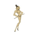 thumbnail image 2 of 'Positive Black Cane Girl' - Murray'S Cabaret Club Costume Print By ® The Murrayæs Cabaret Club Collection Mary Evans, 2 of 4