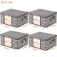 thumbnail image 1 of Caja de almacenamiento Visible de gran capacidad, organizador de ropa portátil para el hogar con asas, contenedor plegable con cremallera para edredón a prueba de polvo, 1 of 5