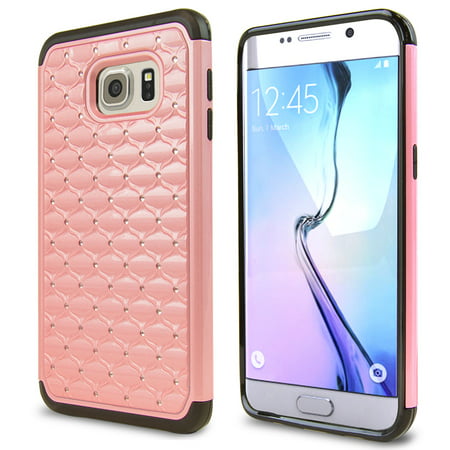 Samsung Galaxy S6 Edge Plus Holster Case, [Baby Pink] Supreme Protection Hard Plastic Case w/ Kickstand on Silicone Skin Dual Layer Hybrid Case w/ Holster - Fantastic (Best Deal On Samsung S8 Plus)