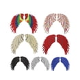 thumbnail image 2 of 7 Pair of Wings Shaped Sequin Embroidery Piece Cloth Sewing Accessories Adhesive Sticker Patch Feather Decorative Embroidery Clothing Patch for DIY Craft (Mixed Color), 2 of 8