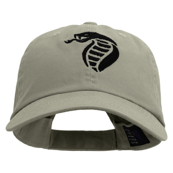 King Cobra Embroidered Low Profile Dyed Cotton Twill Cap - Putty OSFM
