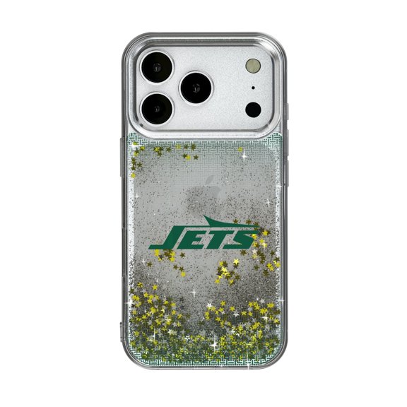 New York Jets Linen Logo iPhone Glitter Case