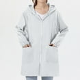 thumbnail image 2 of ManxiVoo Women's Waterproof Zipper Jacket Quick Dry Outdoor Coat With Secure Pockets For Cycling And Commuting XXXL Size Grey, 2 of 8