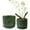 Copper Green - Palm Leaf, variant on EFISPSS 5 6Inch Ceramic Plant Pots with Drainage Holes and Tray, Promoting Air Circulation and Drainage, Indoor/Outdoor White Flower ,  Modern Airflow Pot for Orchid Pot with Holes