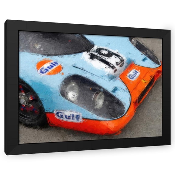 Stephen Chambers 24x19 Black Modern Wood Framed Wall Art Titled - Porsche 917 Gulf 11