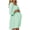 Light green, variant on Women Long Sleeve Maternity Dress Square Neck Swiss Dot Casual Loose Short Dresses