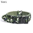 thumbnail image 2 of Medium sized tactical dog collar, training collar with quick release metal clasp Camo Green - L, 2 of 5