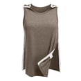 thumbnail image 2 of Domuza Post Shoulder Surgery Shirts Women After Rotator Cuff Post Shoulder Surgery Sleeveless Top Tear Away Chemo Tshirts Clothing Light Brown XXL, 2 of 7