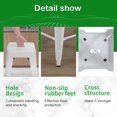 thumbnail image 2 of YRLLENSDAN Metal Bar Stools Set of 4 Counter Height Barstool Stackable Barstools 24 Inch Indoor Outdoor Patio Bar Stool Home Kitchen Dining Stool Backless Bar Chair, White, 2 of 7