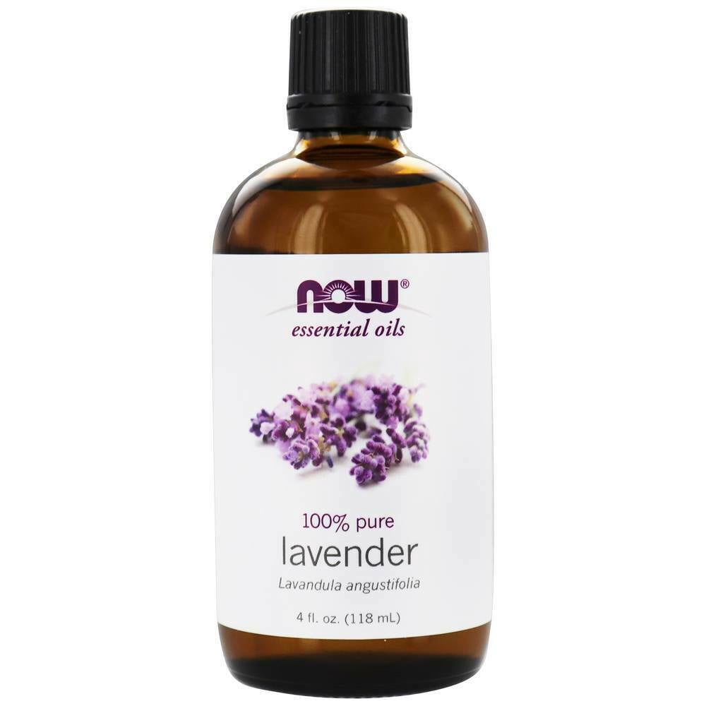 NOW Essential Oils, Lavender Oil, Soothing Aromatherapy Scent, Steam Distilled, 100% Pure, Vegan, Child Resistant Cap, 4-Ounce - 2 Packs