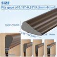 thumbnail image 3 of Wedge-Shape Window Weather Stripping Door Frame Seal Strip 2Pcsx196" Brown,Upgrade Black ,Soundproofing,Draft Stopper,Winter Insulation,Noise Blocker, Gap Filler for Exterior Front Door Side, 3 of 7