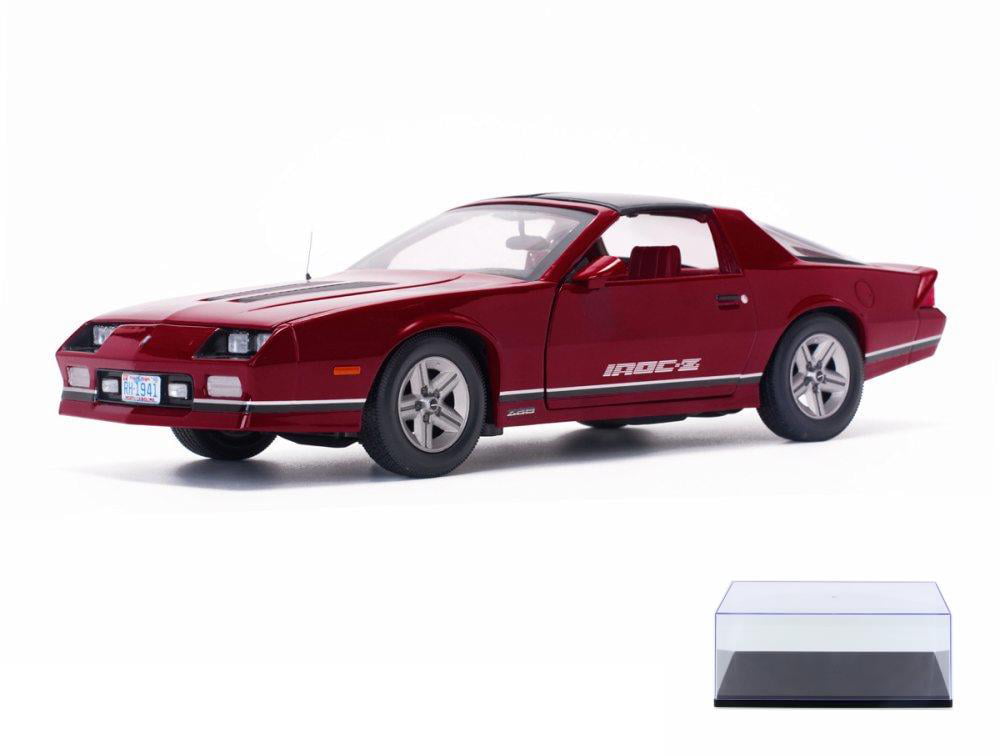 Diecast Car & Display Case Package - 1985 Chevy Camaro IROC-Z T-Top, Red -  Sun Star 1941R - 1/18 Scale Diecast Model Toy Car w/Display Case -  