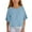 Z-Blue285, variant on JIAYUE Girls T-Shirts Half Sleeve Ruffled Fashionable Round Neck Solid Color Loose Casual Suitable For 5 15 Years Old Trendy Children Tops