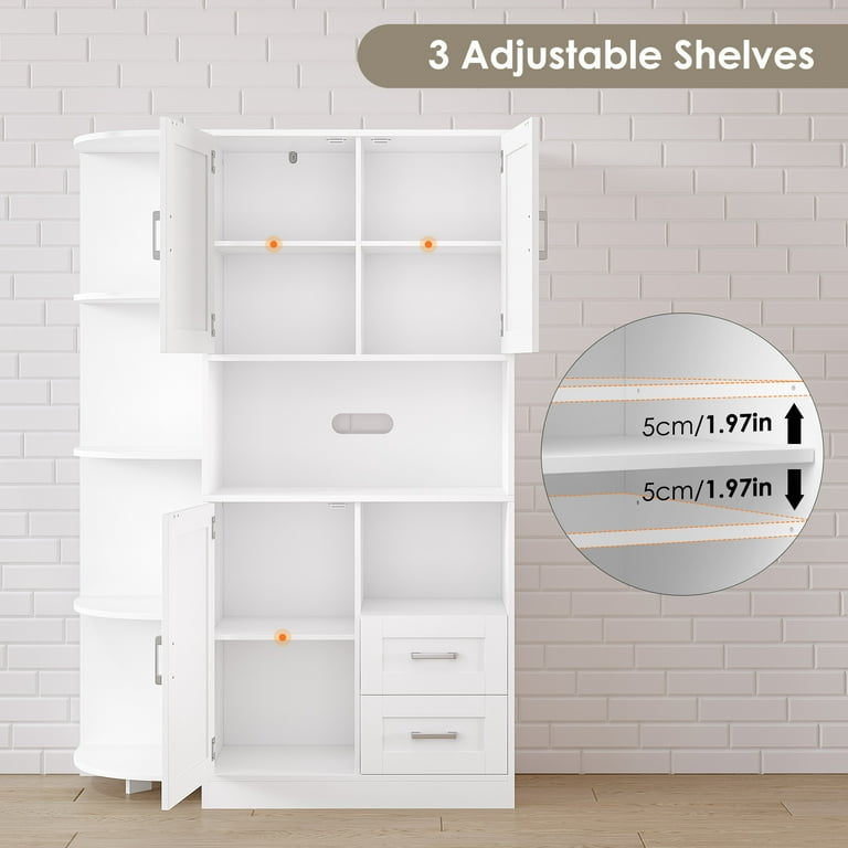 1pc/medium Size White Pp Kitchen Cabinet Storage Box, Minimalist Style Home  Living Snack Storage For Kitchen, Living Room, Convenient For Storage And  Organizing Kitchenware, Tableware And Food Items In Drawers