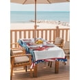 thumbnail image 2 of Outdoor Tablecloth with Umbrella Hole for Patio/Picnic/Party/Camping, Independence Day Waterproof Table Cloth Rectangle Table Cover Washable, American Flag Gnomes Balloons Country Truck (54"x 80"), 2 of 9