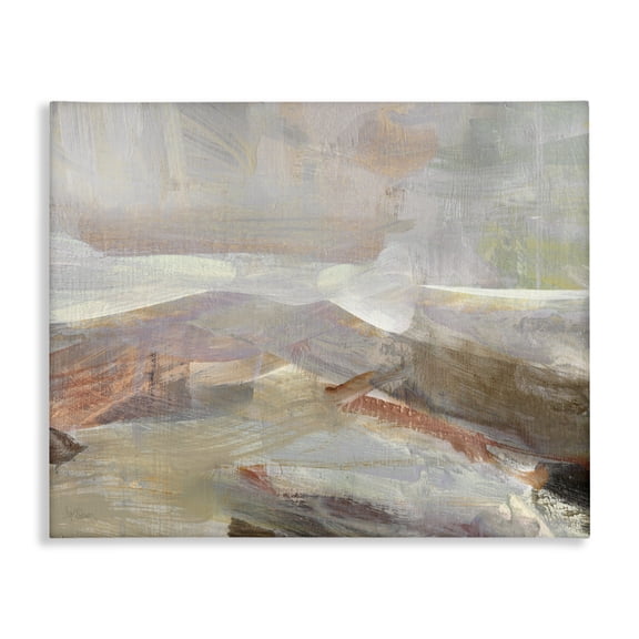 Stupell Industries Transitional Layered Abstract Thick Brushstrokes Neutral Browns Canvas Art, 30 x 24, by Carol Robinson