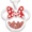 White and Red, variant on Women's Minnie Mouse June Birthstone Silver Plated Shaker Pendant Necklace, 18+2 Extender