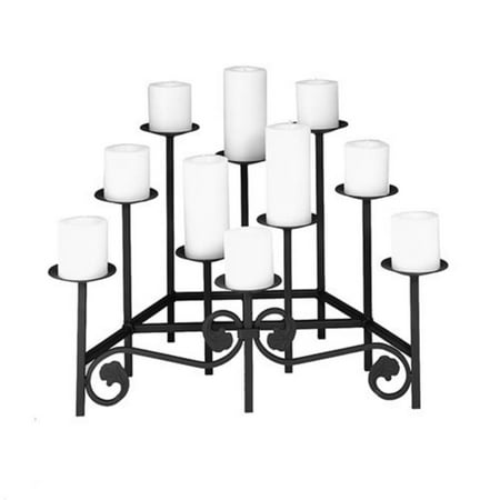 Minuteman International 10 Candle Black Fireplace Candelabra