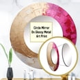 thumbnail image 3 of Designart "Delicate Pink Pottery Spirals I" Abstract Spirals Beige Large Round Mirror - Round Office Mirror Wall Decor - Modern Round Printed Mirror - 23" x 23", 3 of 6
