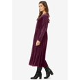 thumbnail image 3 of Woman Within Plus Size 21-Button Velour Dress, 3 of 3