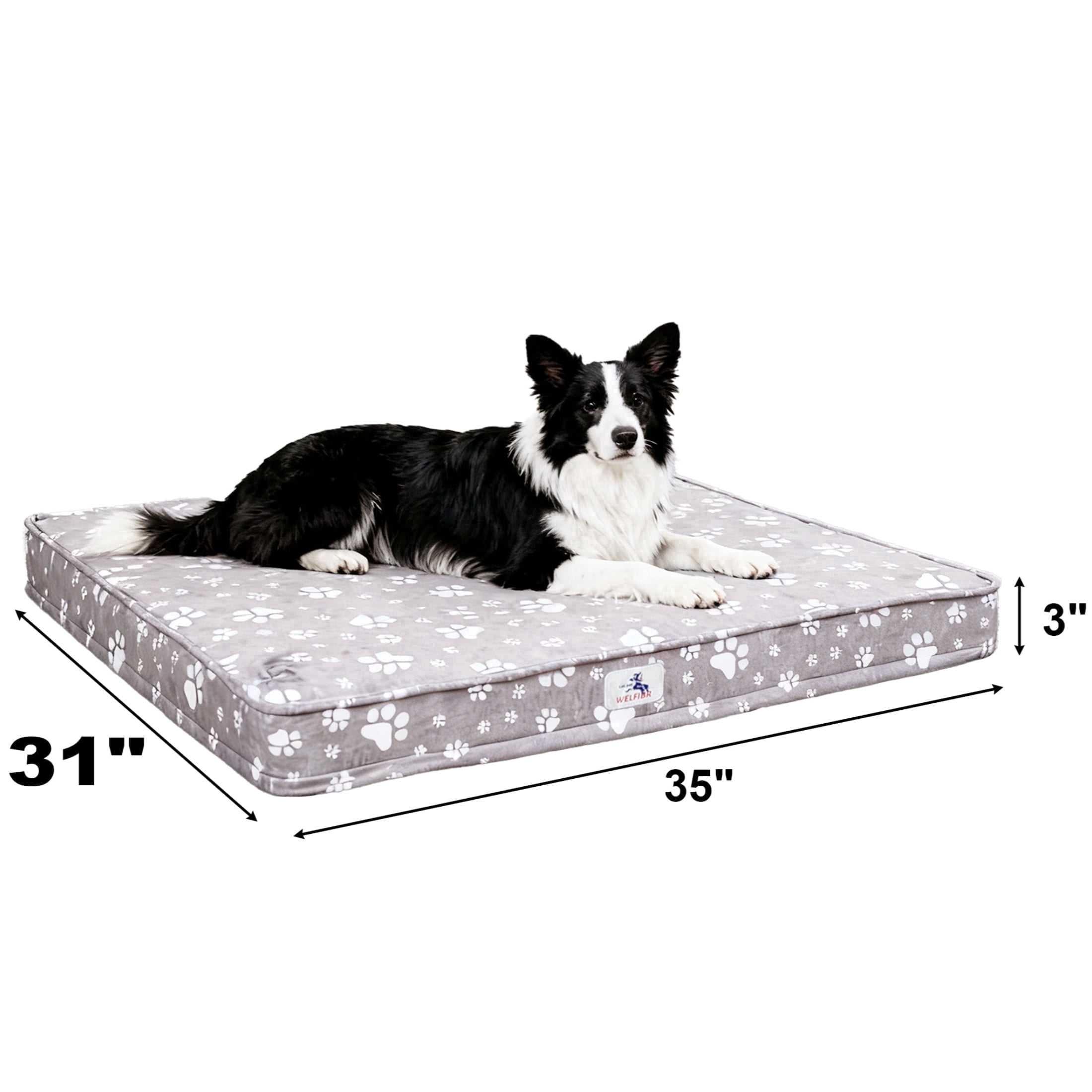 Welfibr Orthopedic Dog Crate Bed with Egg Crate Foam photo 1