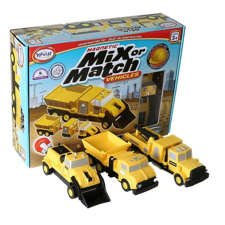 UPC: 0755828603154 | Popular® Playthings Magnetic Mix or Match® Construction Vehicles
