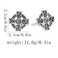 thumbnail image 3 of Gemelos vintage chapados en plata con forma de cruz celta de cobre, 3 of 3