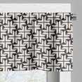 thumbnail image 5 of Ambesonne Abstract Valance & Curtain, Geometric Monochrome Art, 55"x30", Eggshell Seal Brown, 5 of 7