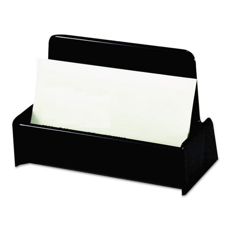 Globe Business Card Holder - Universal Business Card Holder, Capacity 50 3 1/2 x 2 Cards, Black