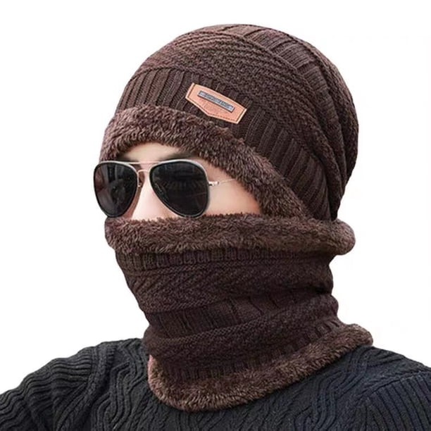 Autumn and winter men's scarf pullover scarf two-piece cap winter