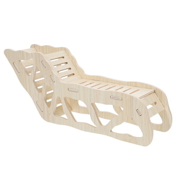 unbranded Hamster Climbing Toy Wooden Ladder Squirrel Cage Hideout Guinea Pig Habitat