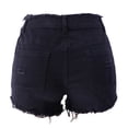 thumbnail image 4 of uublik Shorts Women Super Soft with Pockets Ripped Jeans Shorts Black, 4 of 5